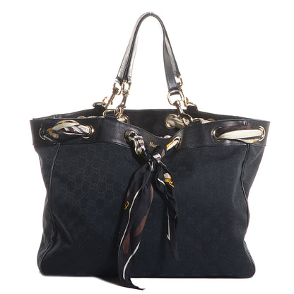 Gucci Monogram Large Positano Tote Black 1 of 10