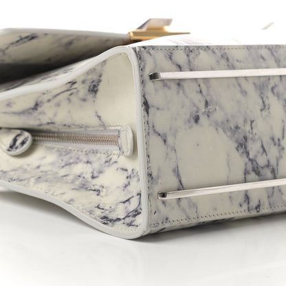 Balenciaga Veau Marbre Le Dix S New Cartable Briefcase Blanc Marbre Black 10 of 11