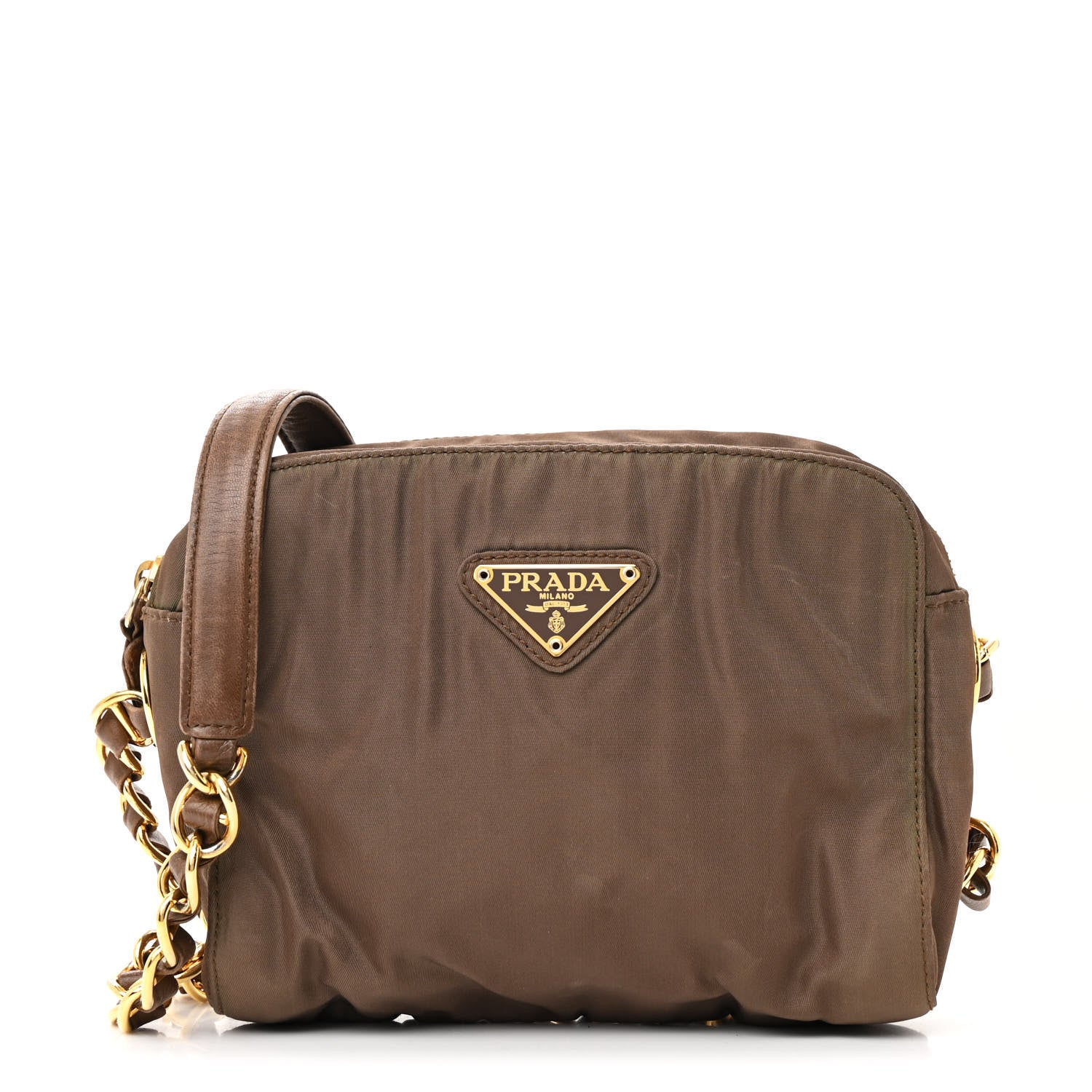 Prada Tessuto Nylon Catena Shoulder Bag Antilope 1636069