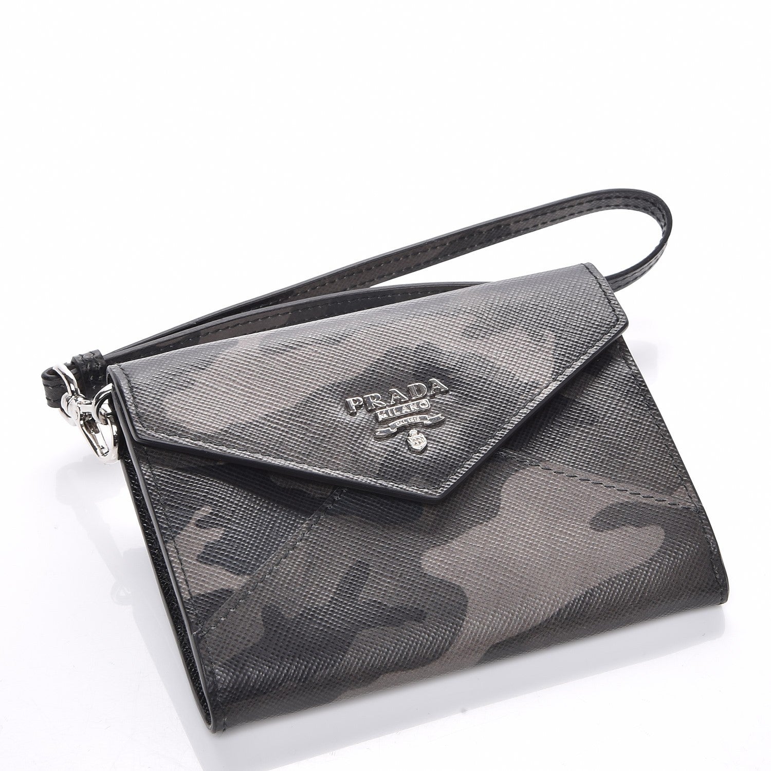 Prada Saffiano Camouflage Print Wristlet Wallet Marmo Dis Camouflage 4 of 7