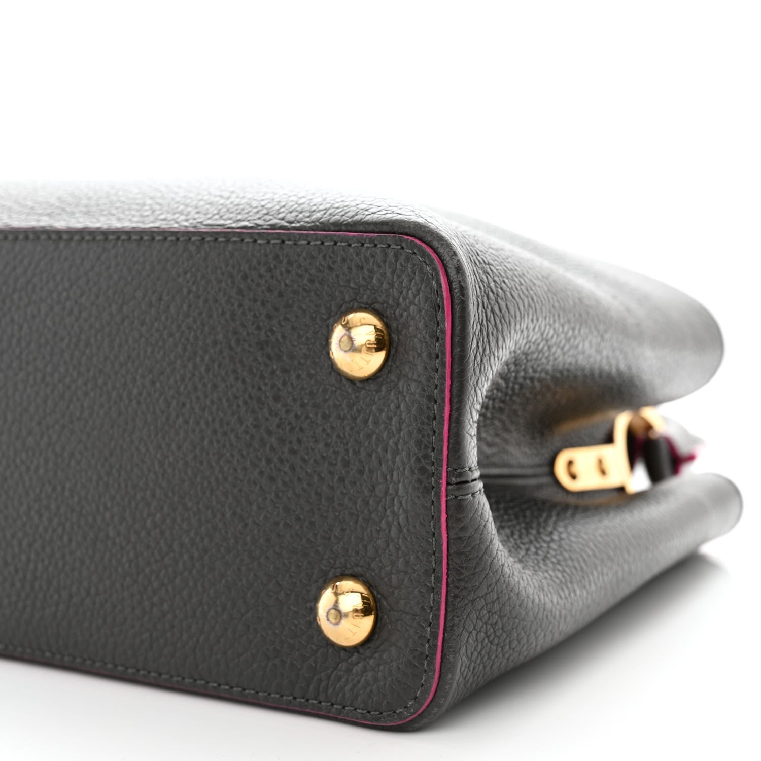 Louis Vuitton Taurillon Capucines PM Grey Pink 9 of 9