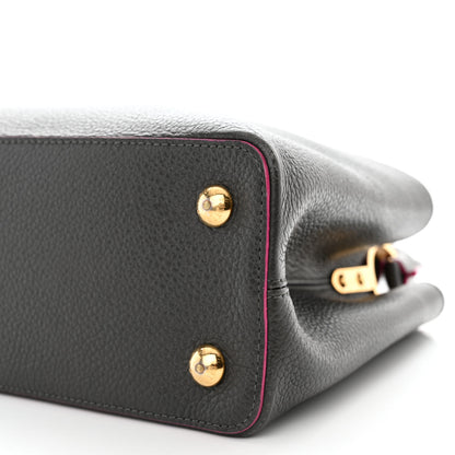 Louis Vuitton Taurillon Capucines PM Grey Pink 9 of 9