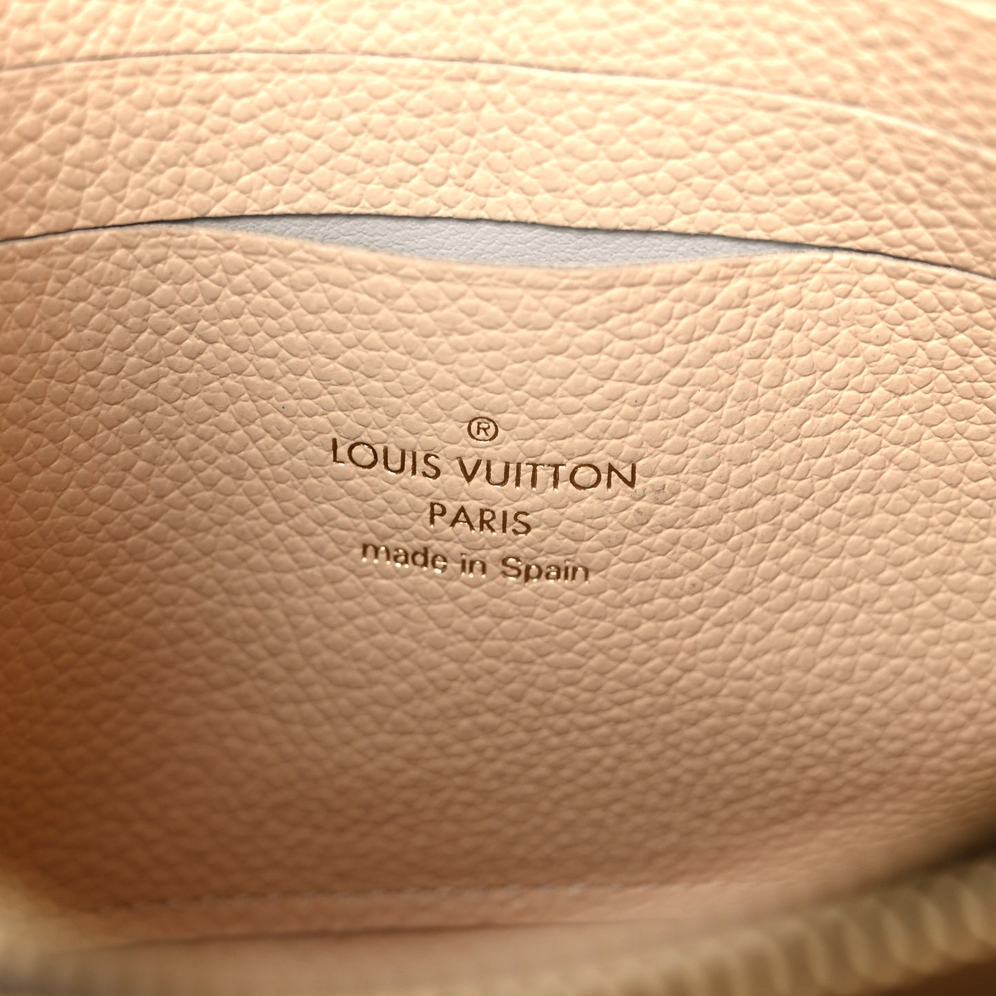 Empreinte Double Zip Pochette Beige Rose Creme