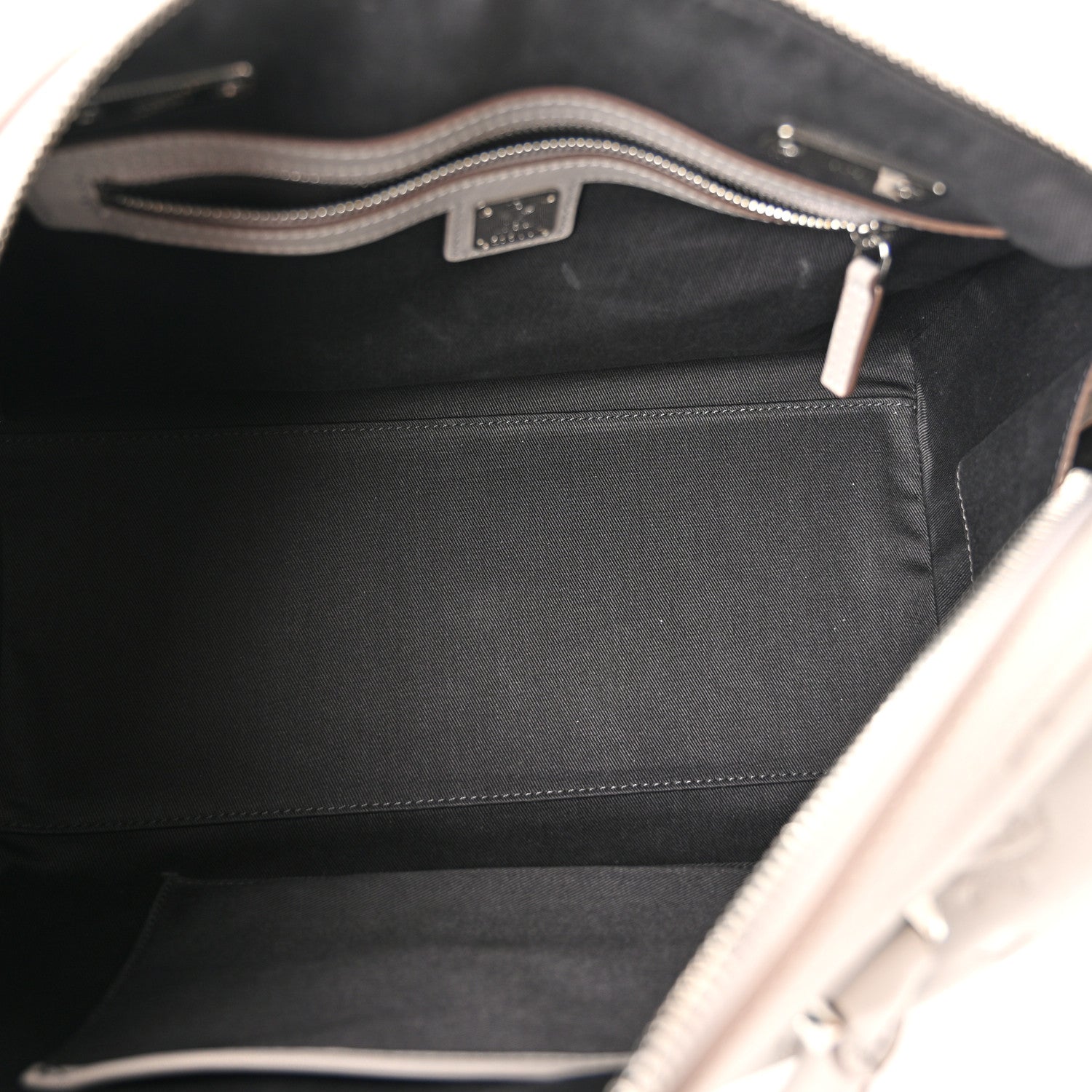 MCM Calfskin Ottomar Monogram Essential Boston Bag Dove 4 of 10