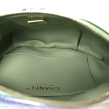 Chanel Gradient Metallic Lambskin Quilted Walking Mood Waist Bag Fanny Pack Pink Purple Green 4 of 9