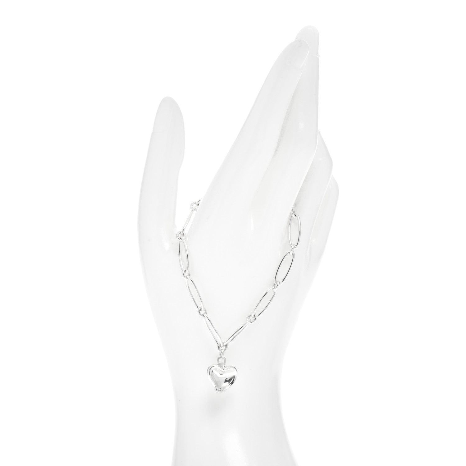 Tiffany Sterling Silver Elsa Peretti Full Heart Bracelet 2 of 4
