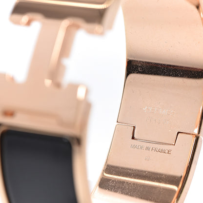 Hermes Enamel Wide Clic Clac H Bracelet PM Black 3 of 4