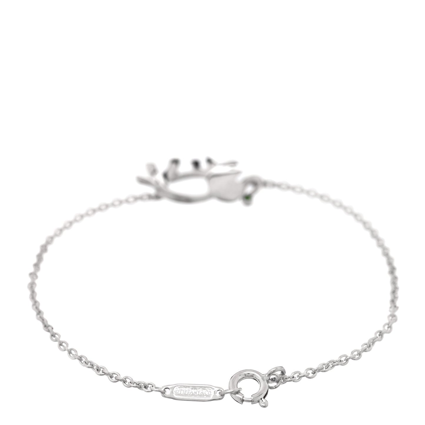 Sterling Silver Tsavorite Save the Wild Elephant Bracelet