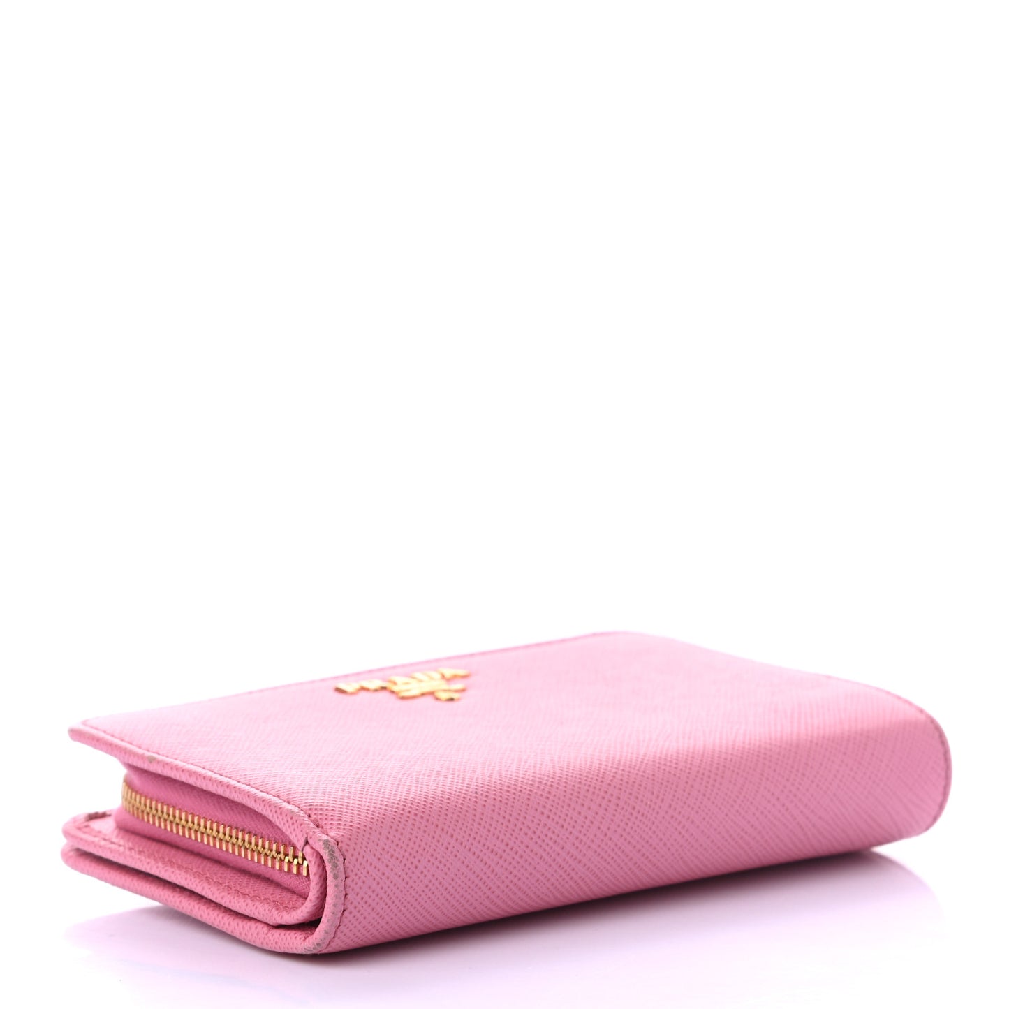 Saffiano Colour Metal Compact Wallet Begonia Giada