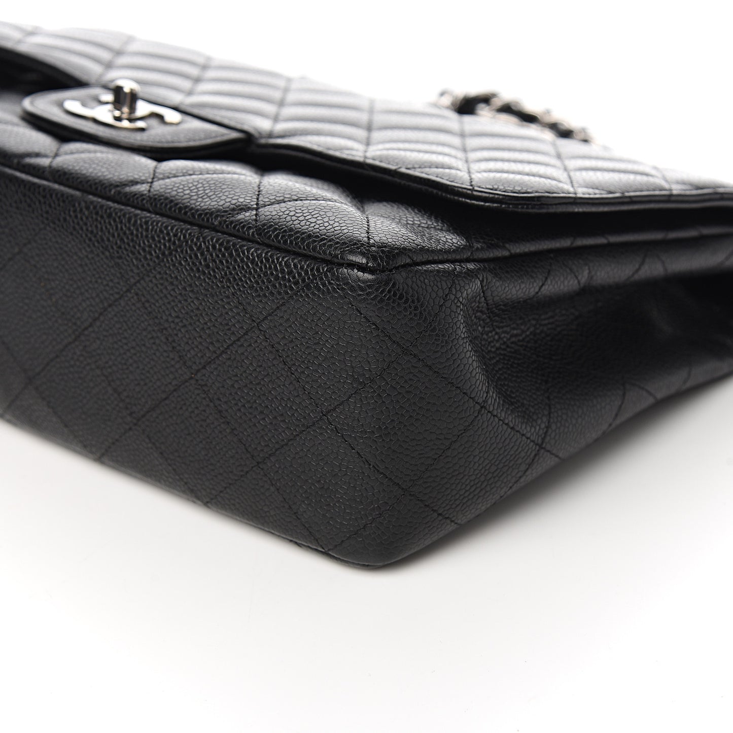 Caviar Quilted Jumbo Single Flap Black
