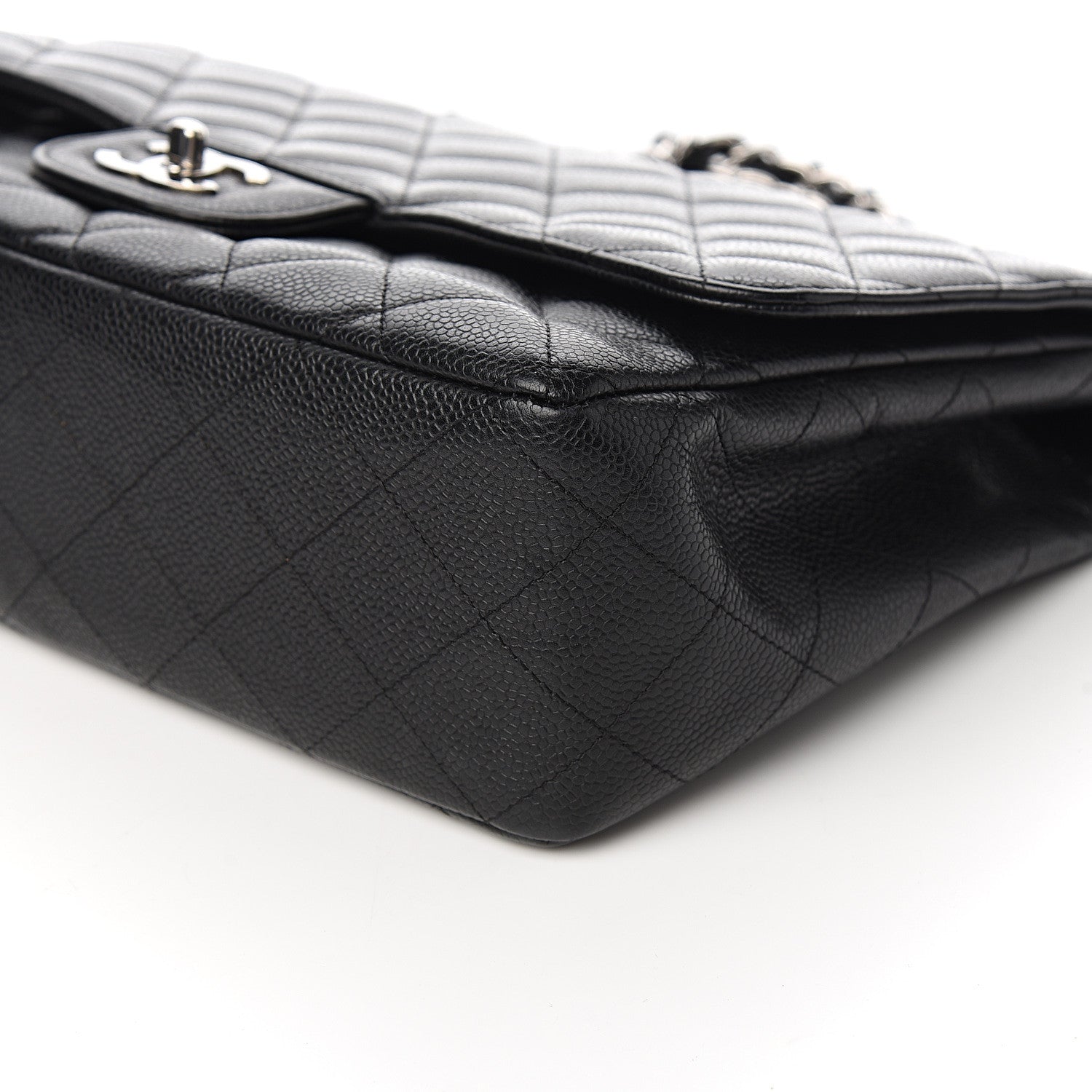 Chanel Caviar Quilted Jumbo Single Flap Black 12 of 14