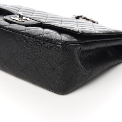 Chanel Caviar Quilted Jumbo Single Flap Black 12 of 14
