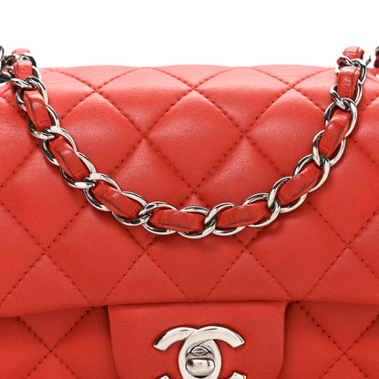 Chanel Lambskin Quilted Mini Rectangular Flap Red 8 of 10