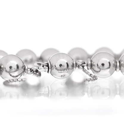 Gucci Sterling Silver Boule Bead Adjustable Bracelet 4 of 4