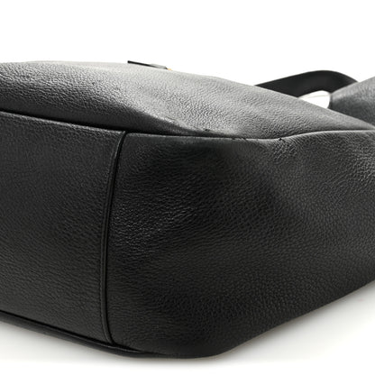 Saint Laurent Grained Deerskin Bea Tote Black 9 of 10