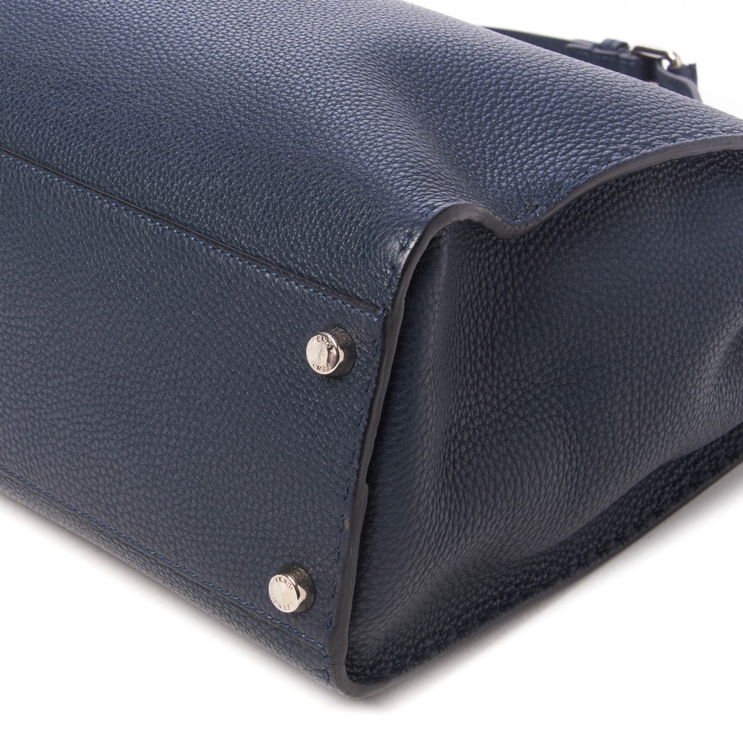 Fendi Cuoio Romano Selleria Bi-Color Large Mens Peekaboo Iconic Essential Satchel Lavagna Black 4 of 9
