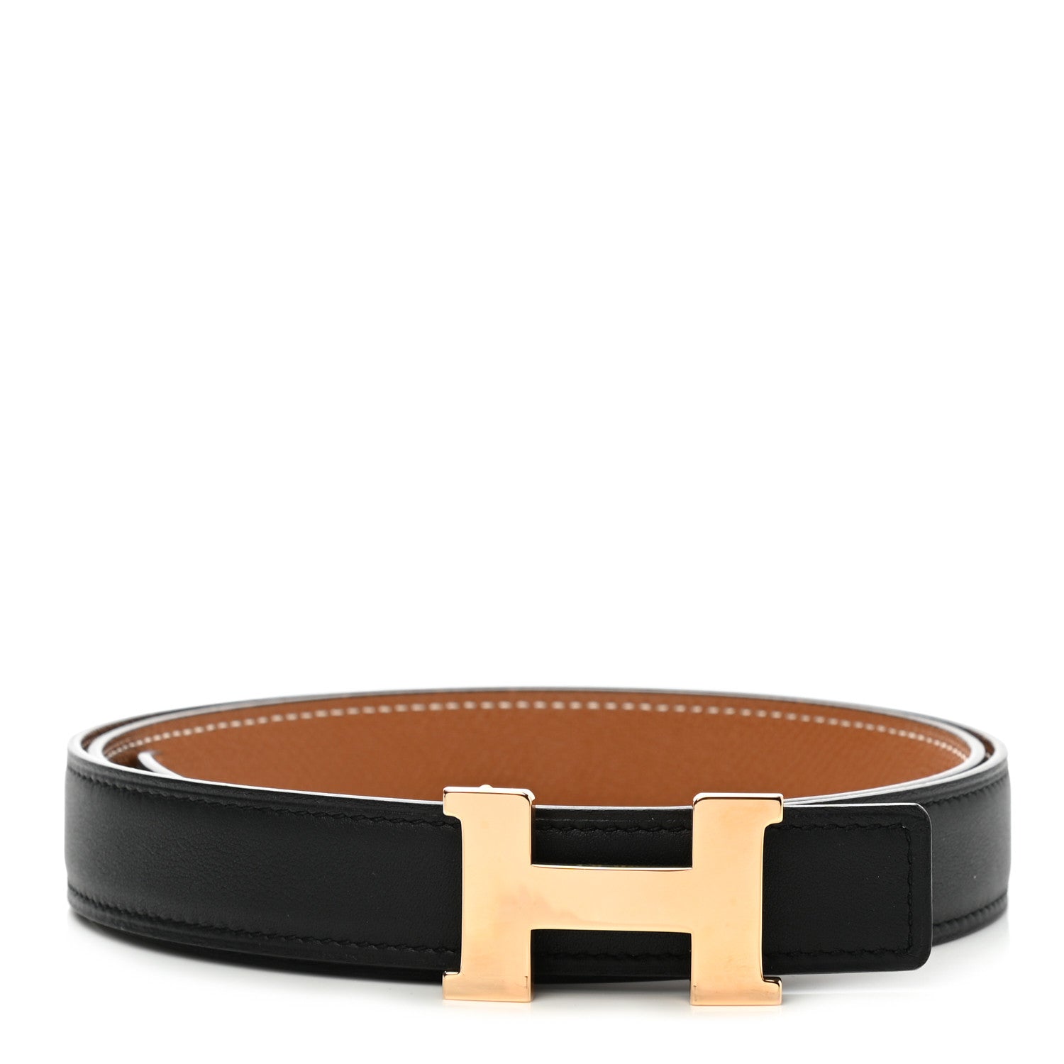 Hermes Swift Epsom 32mm Constance H Belt 90 Black Gold 1 of 6