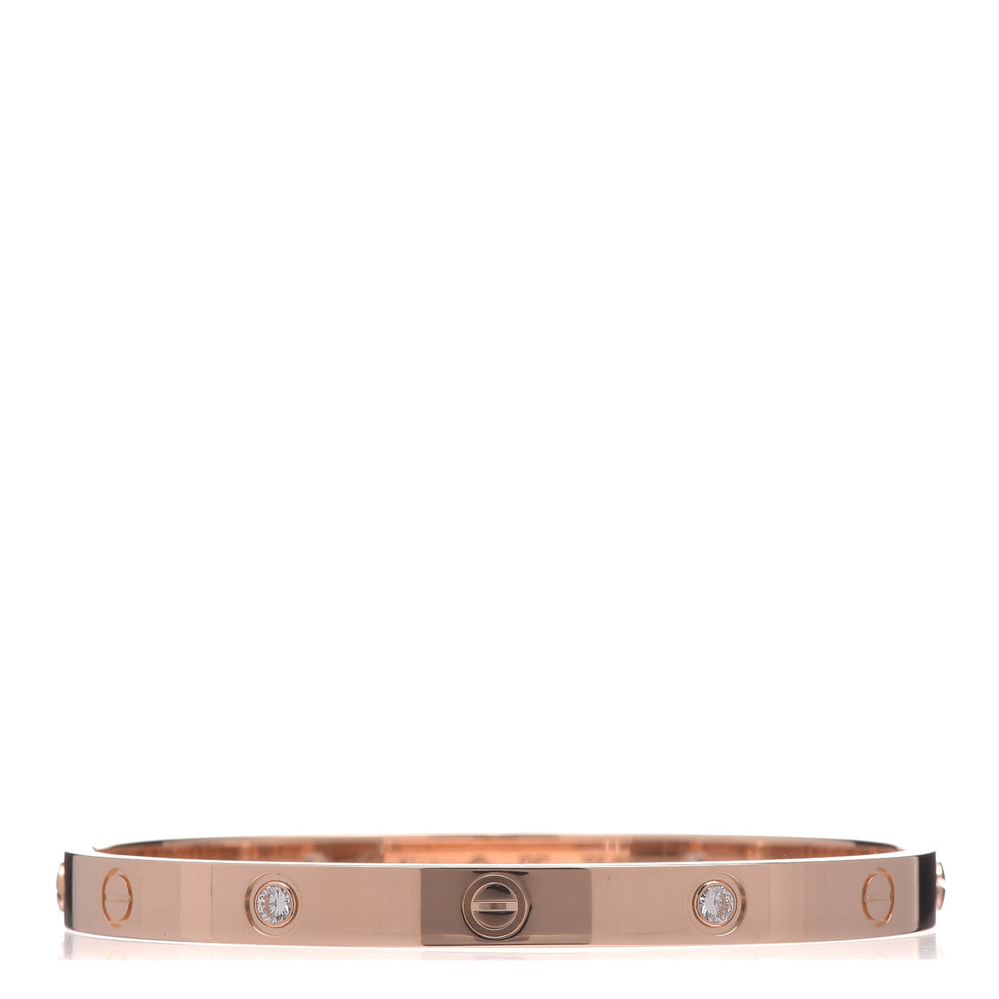 18K Pink Gold 4 Diamond LOVE Bracelet 19