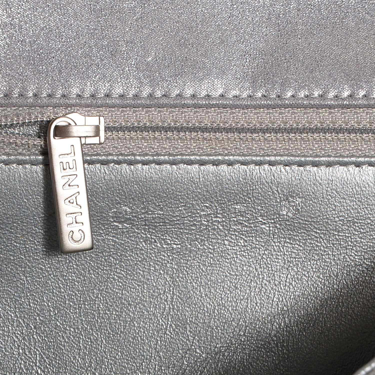 Chanel Iridescent Calfskin Quilted Small Roll Reissue Clutch Silver 6 of 8