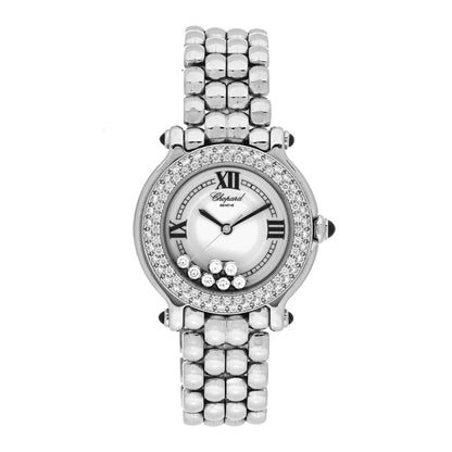 Chopard Stainless Steel Diamond Pave Bezel 32mm Happy Sport Quartz Watch 1 of 5