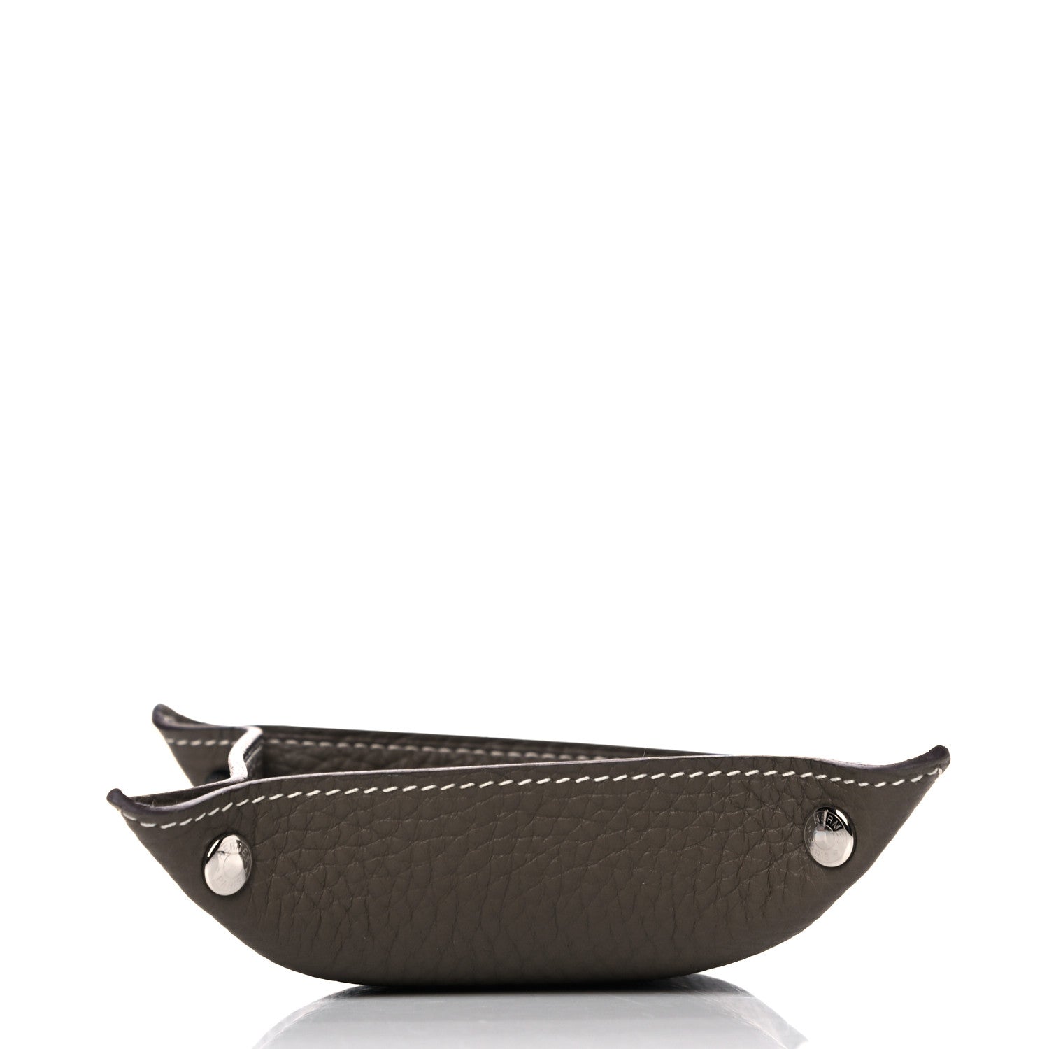 Hermes Taurillon Clemence Mini Mises et Relances Change Tray Etoupe 5 of 8