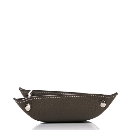 Hermes Taurillon Clemence Mini Mises et Relances Change Tray Etoupe 5 of 8