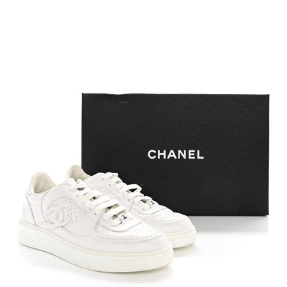 Chanel Calfskin CC Womens Sneakers 36 White 14 of 14