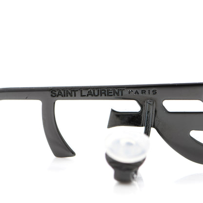 Saint Laurent Metal Deconstructed Opyum Clip On Earrings Gold Black 4 of 5