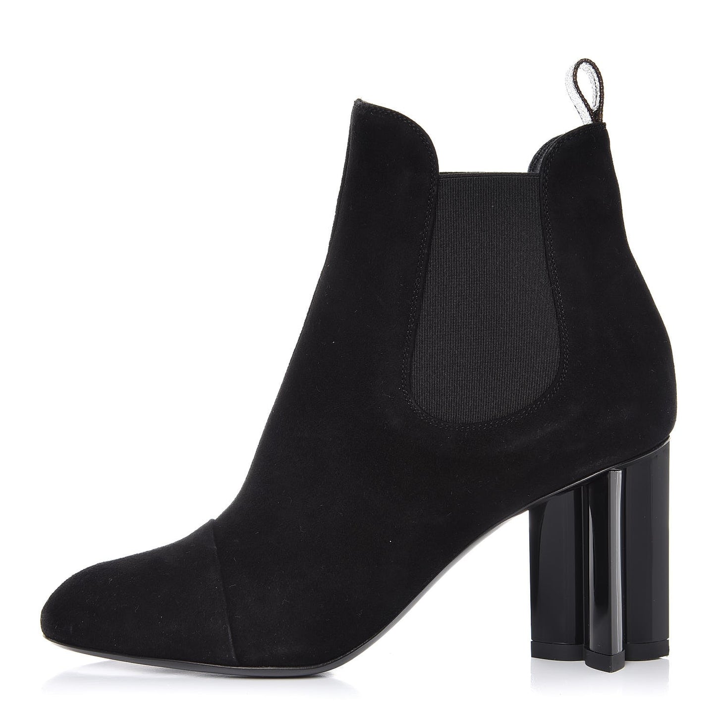 Suede Monogram Uniformes Cap Toe Chelsea 80mm Ankle Boots 37.5 Black