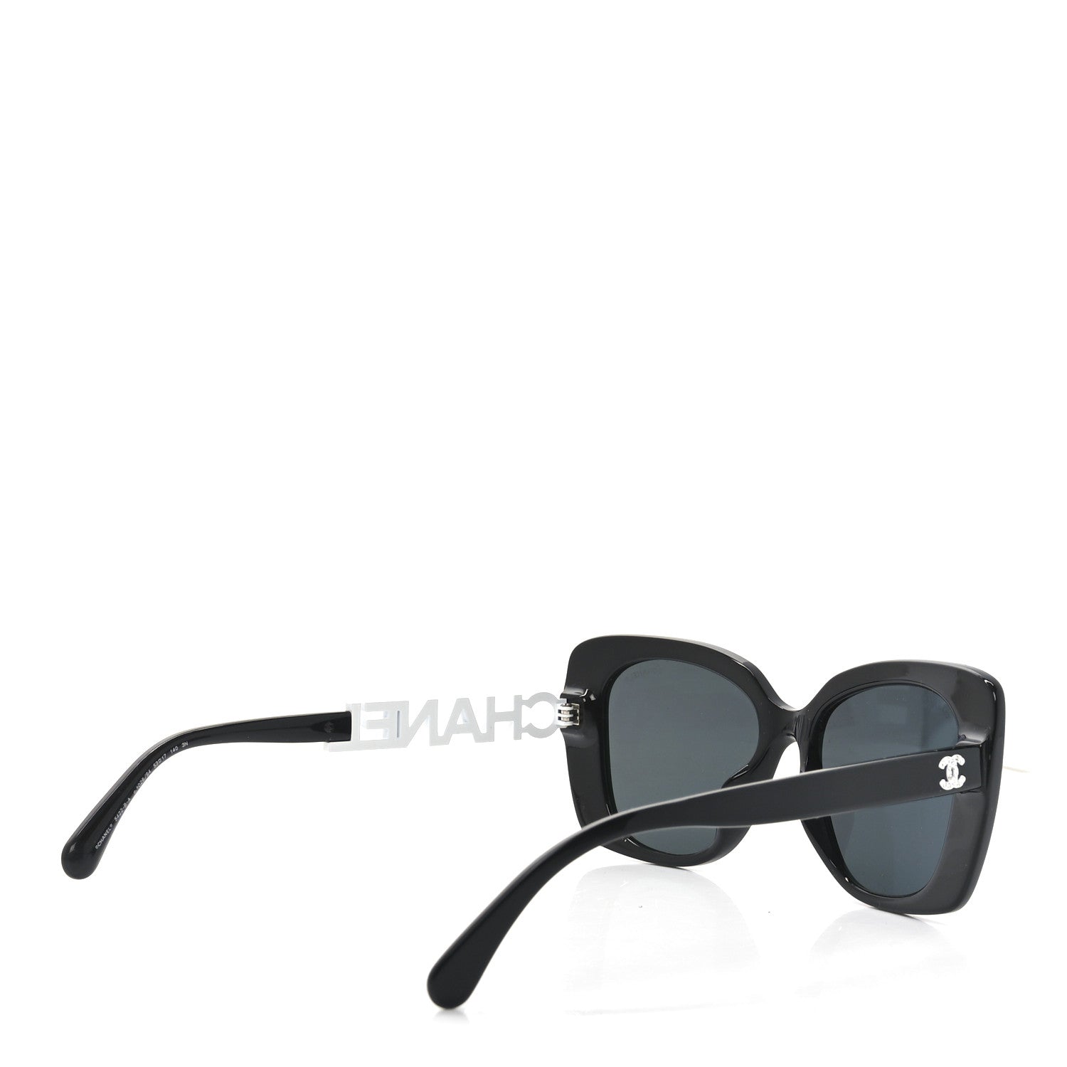 Chanel Acetate Strass Square Sunglasses 5422-B-A Black White 4 of 7