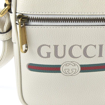 Gucci Grained Calfskin Mini Logo Messenger Bag White 10 of 10