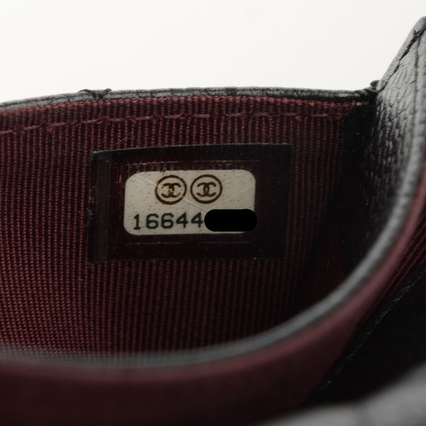 Caviar Quilted Flap Card Holder Black