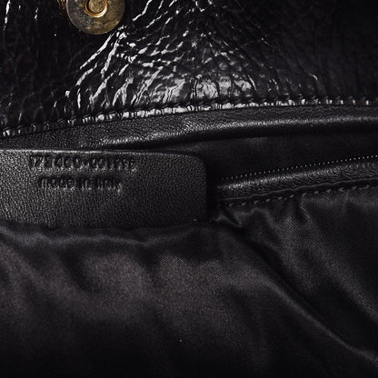 Saint Laurent Patent Crocodile Embossed Tribute Tote Black 9 of 16