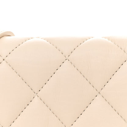 Chanel Calfskin Quilted Mini Nailed CC Flap Bag Beige 8 of 10