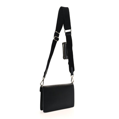 Prada Saffiano City Calf Mini Envelope Bag Black 3 of 8