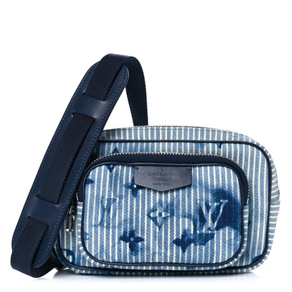 Louis Vuitton Hickory Stripes Denim Monogram Watercolor Outdoor Pouch Blue 1 of 9