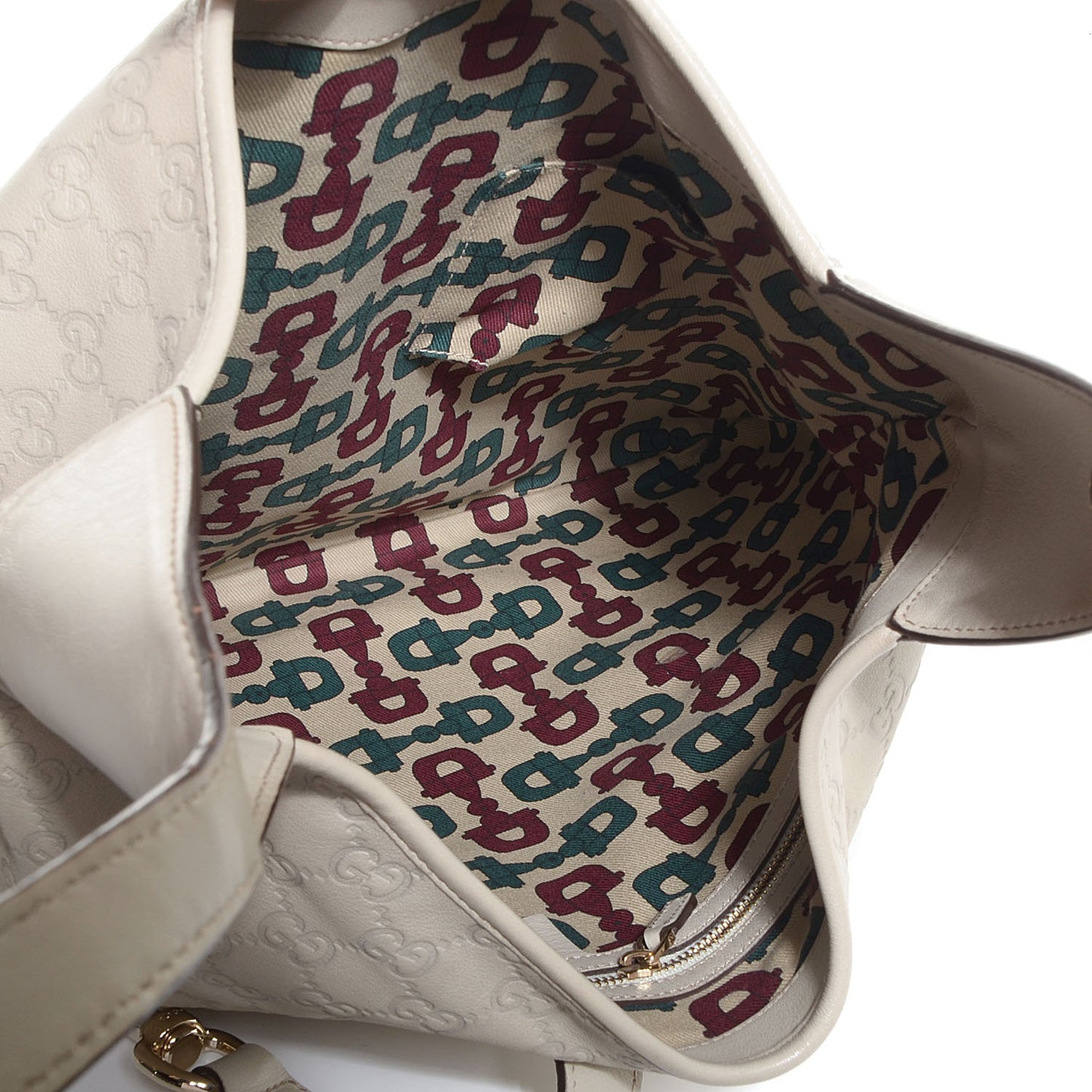 Guccissima Large Jackie O Bouvier Hobo Off White
