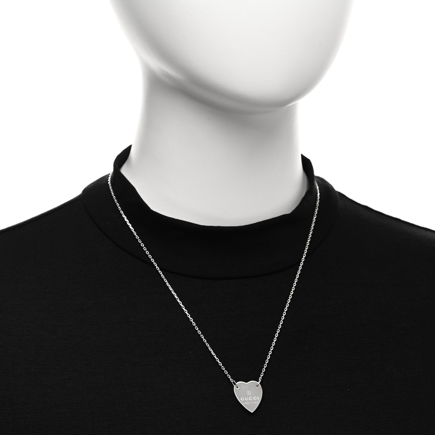 Sterling Silver Trademark Heart Pendant Necklace