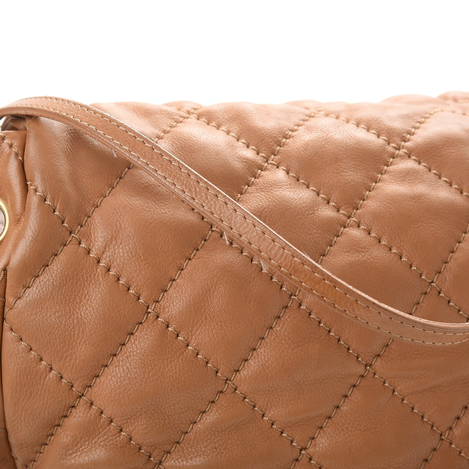 Chanel Calfskin Quilted Jumbo Retro Chain Accordion Flap Dark Beige 14 of 18
