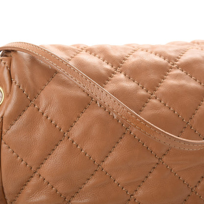 Chanel Calfskin Quilted Jumbo Retro Chain Accordion Flap Dark Beige 14 of 18