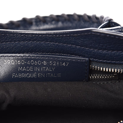 Balenciaga Chevre Silver Metallic Edge Hardware Mini City Bleu Nuit Dark Sea 7 of 9