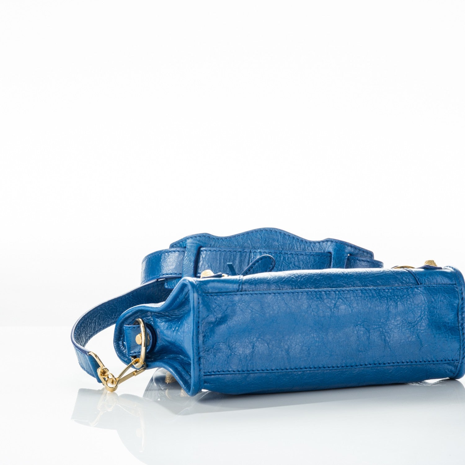 Balenciaga Agneau Giant 12 Gold Hardware Mini City Bleu Lazuli 4 of 8