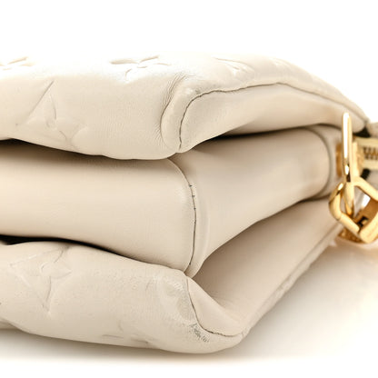 Louis Vuitton Lambskin Embossed Monogram Coussin PM Beige Cream 9 of 9
