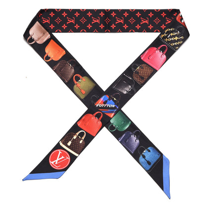 Louis Vuitton Silk Monogram Tribute To Alma BB Bandeau Black 1 of 5