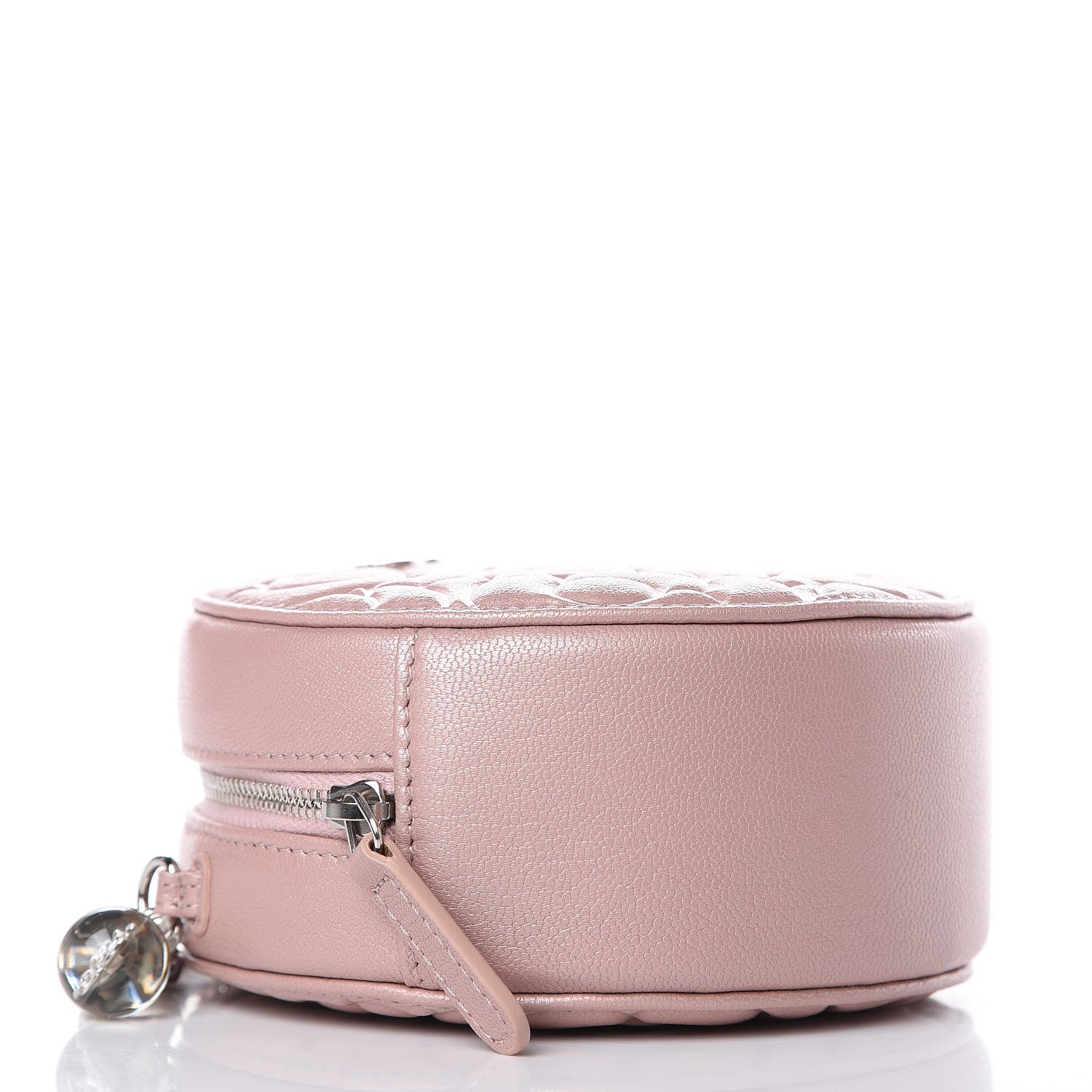 Chanel Goatskin Camellia Quilted Round Clutch With Chain Light Pink 4 of 8