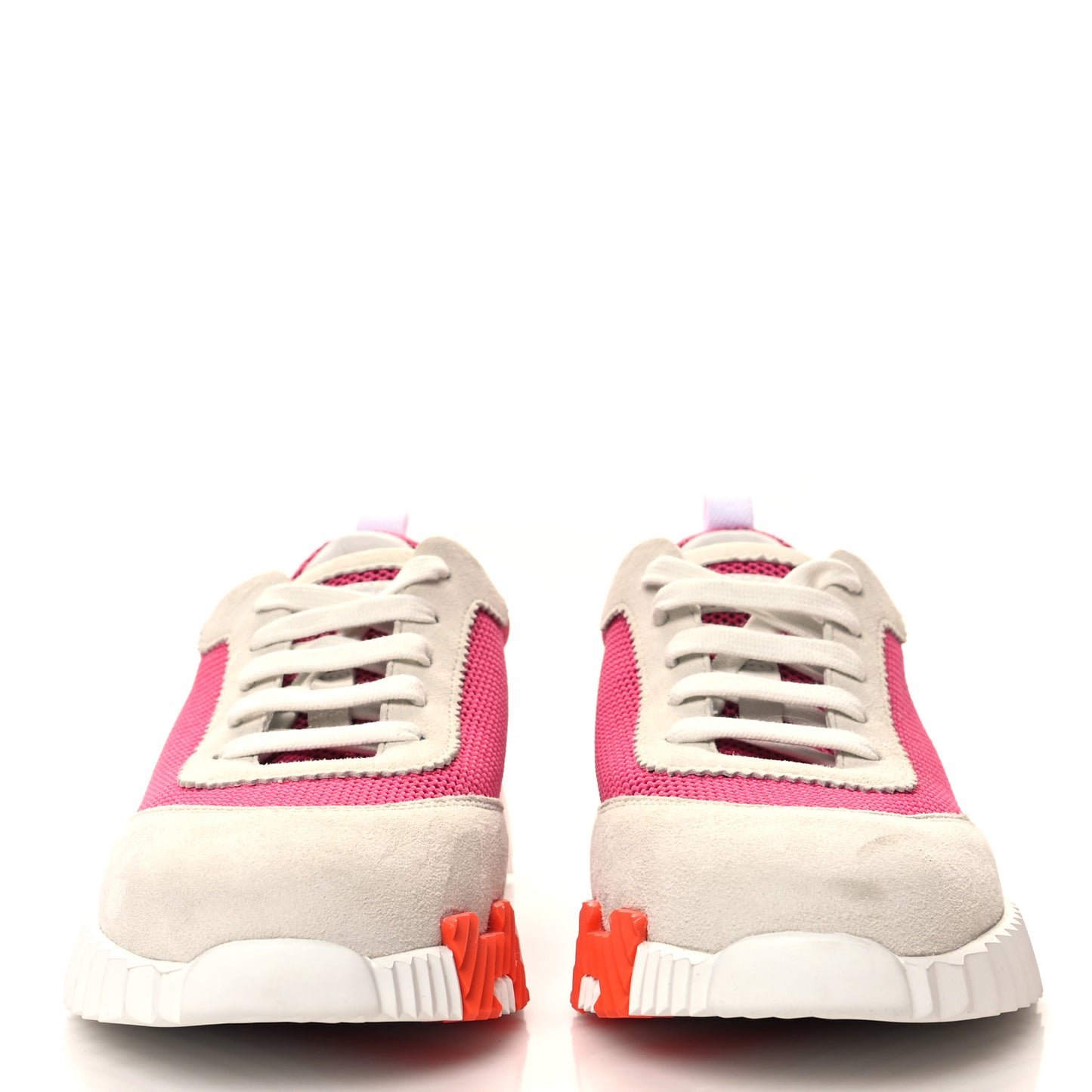 Air Mesh Suede Goatskin Bouncing Sneakers 40 Rose Multicolor
