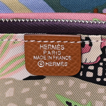 Hermes Epsom Silk'In Compact Wallet Gold Cassis Vert Fizz 6 of 7