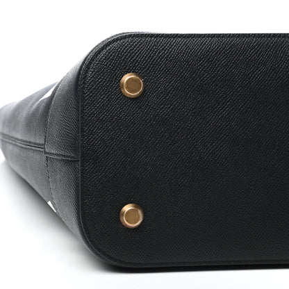Balenciaga Grained Calfskin Ville Aj Tote Black 5 of 9
