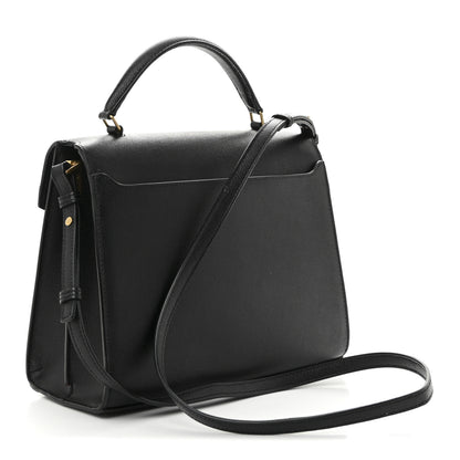 Saint Laurent Grain de Poudre Medium Classic Monogram Cassandra Top Handle Black 3 of 9