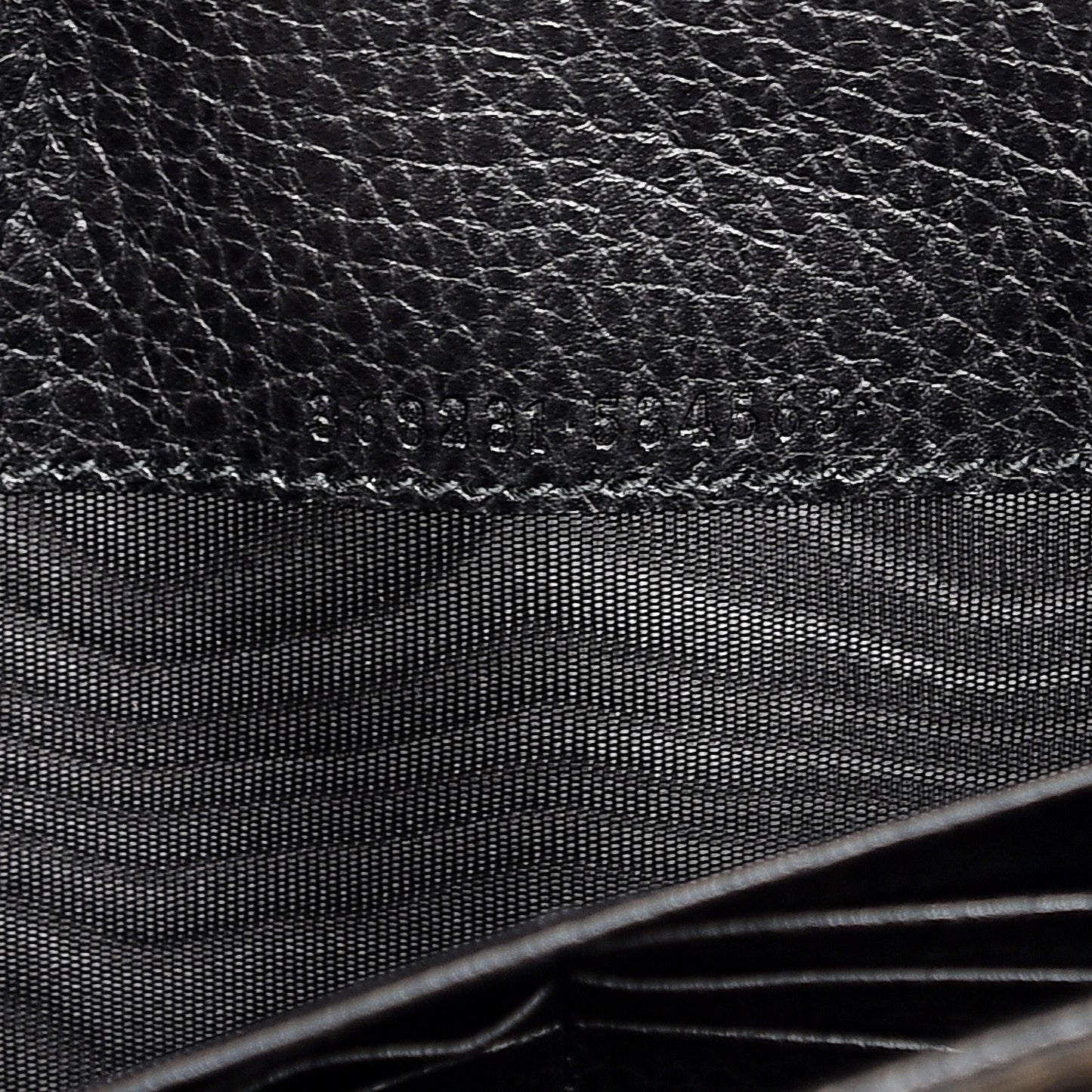 Dollar Calfskin Mini Swing Wallet Bag Black